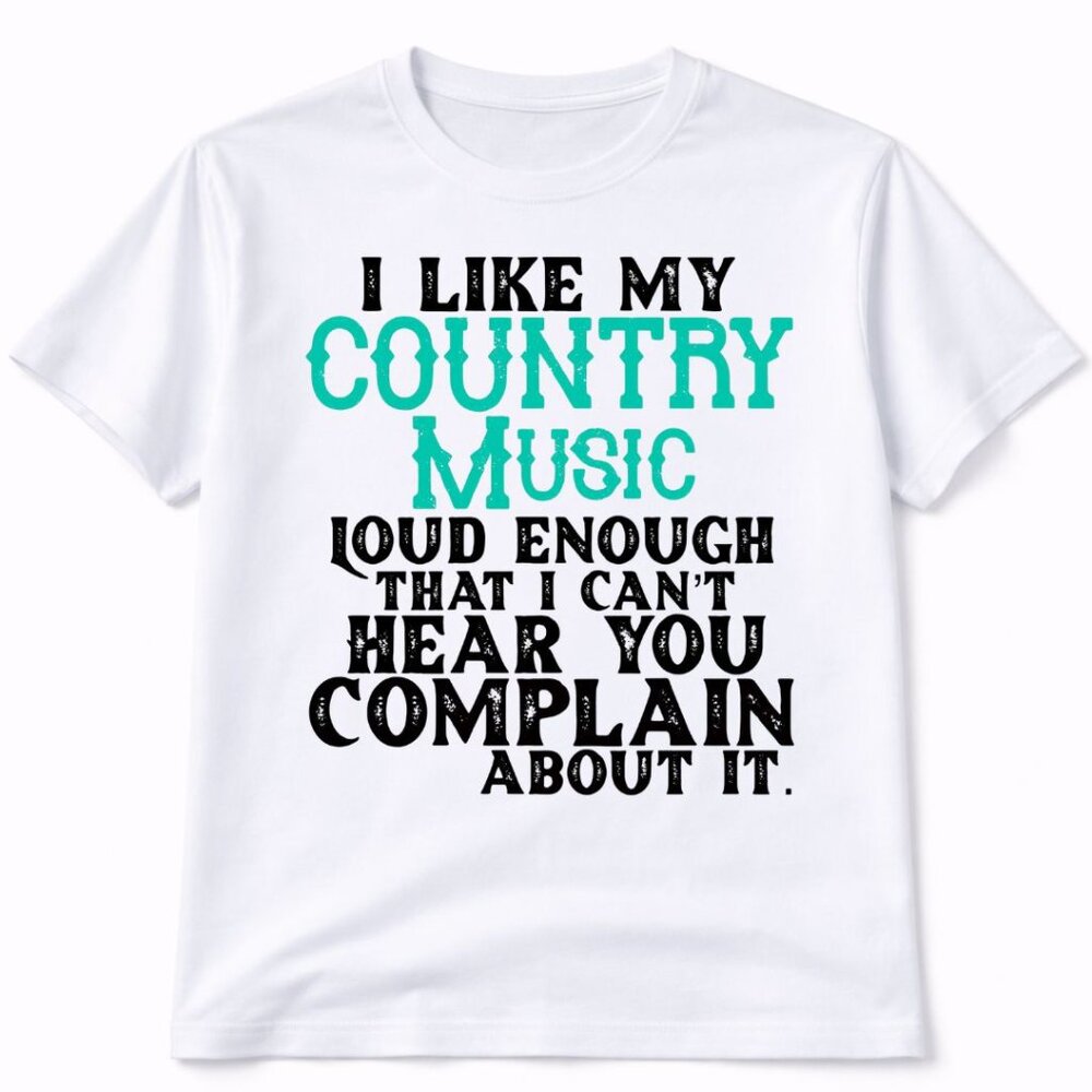 Country Music Funny Graphic T Shirt Trendy Boutique Style Tee Womens White Gifts
